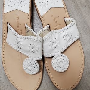 Jack Rogers Flat Sandal White Size 6